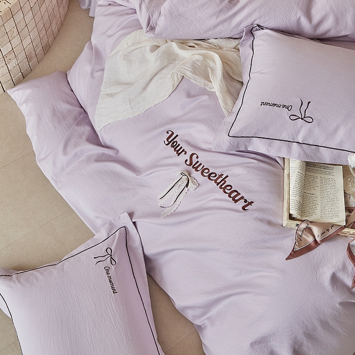 91家纺网 家纺一手货源 找家纺 孑寐家纺 2026新款索菲亚系列云柔棉床盖四件套 索菲亚-优雅紫