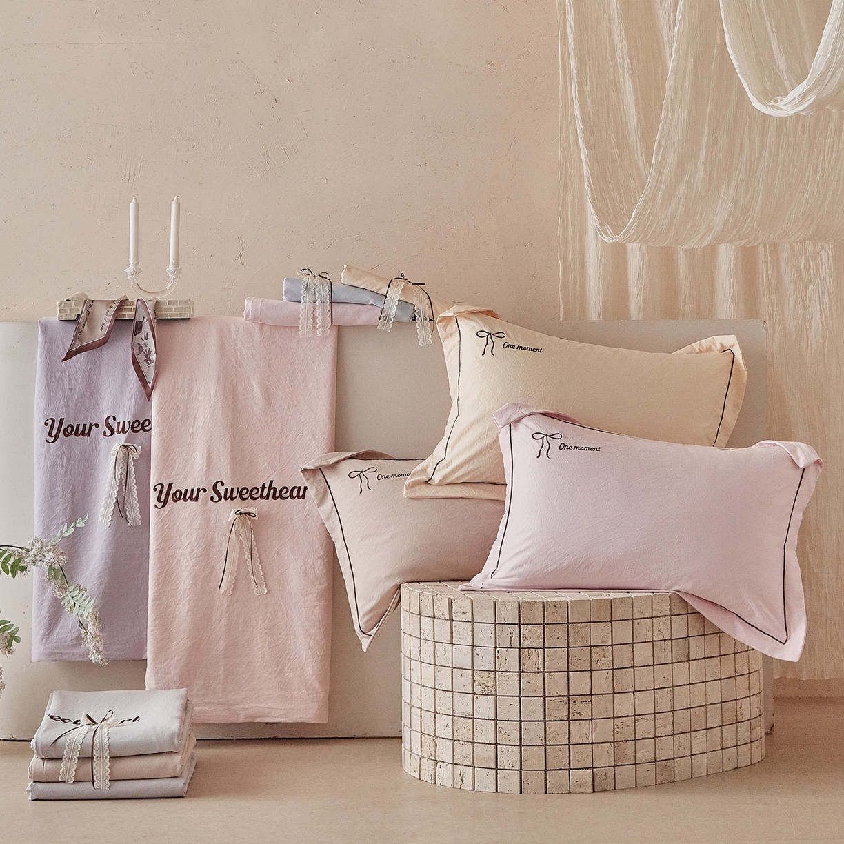 91家纺网 家纺一手货源 找家纺 （总）孑寐家纺 2026新款索菲亚系列云柔棉床盖四件套