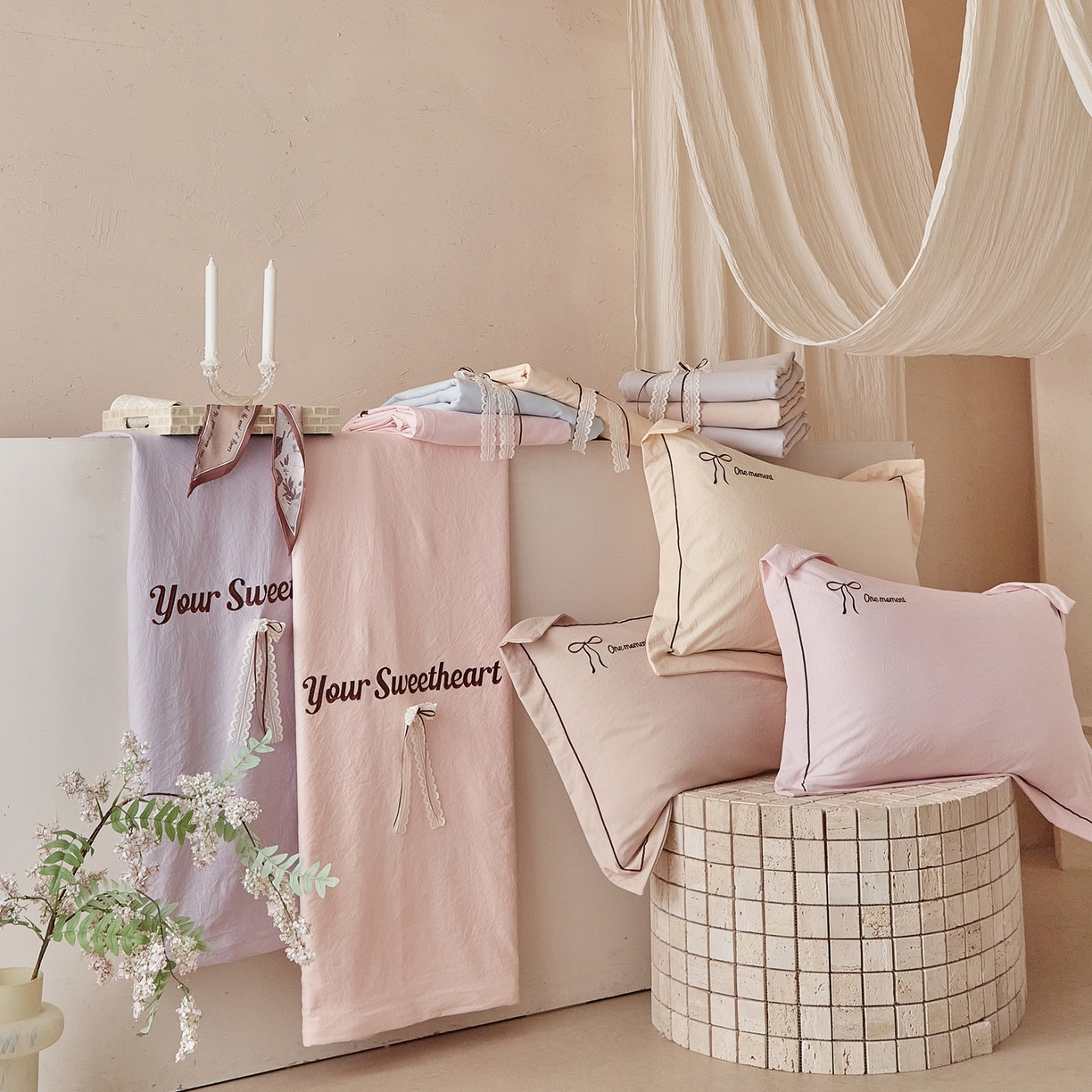 91家纺网 家纺一手货源 找家纺 孑寐家纺 2026新款索菲亚系列云柔棉床盖四件套 组合图仅做展示不可下单