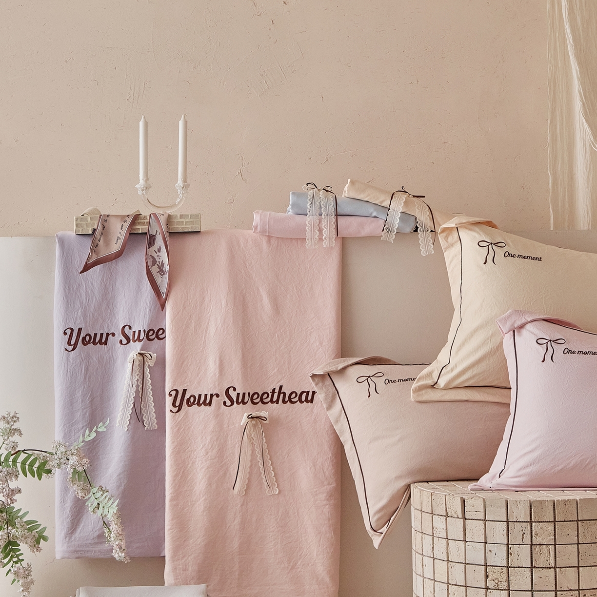 91家纺网 家纺一手货源 找家纺 孑寐家纺 2026新款索菲亚系列云柔棉床盖四件套 组合图仅做展示不可下单