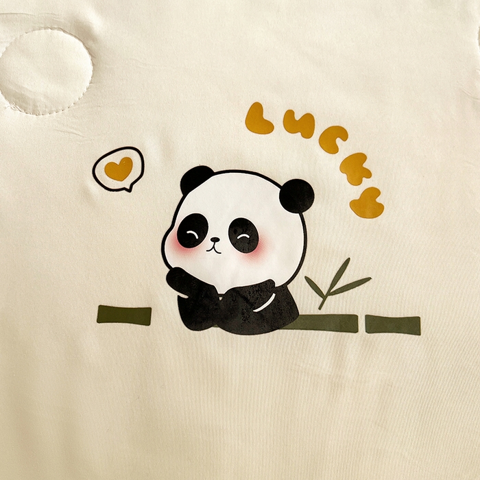 91家纺网 家纺一手货源 找家纺 易展家居 2026新款水洗棉新疆棉花夏被-棉花棉花+熊猫款 熊猫·白拼卡其