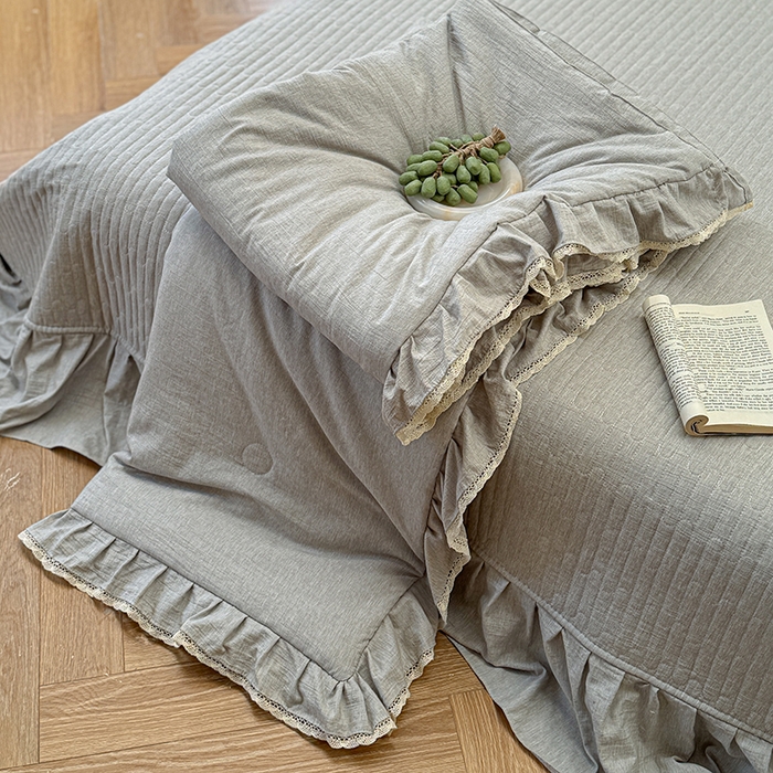 91家纺网 家纺一手货源 找家纺 （总）孑寐家纺 2026新款色织棉麻多功能夏被夏凉被空调被床盖四件套