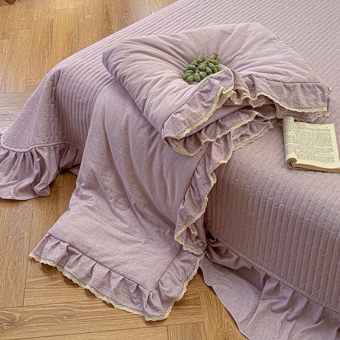 91家纺网 家纺一手货源 找家纺 （总）孑寐家纺 2026新款色织棉麻多功能夏被夏凉被空调被床盖四件套