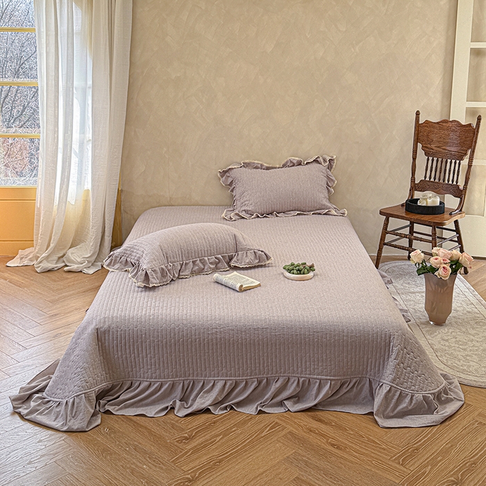 91家纺网 家纺一手货源 找家纺 孑寐家纺 2026新款色织棉麻多功能夏被夏凉被空调被床盖四件套 色织棉麻-棕色