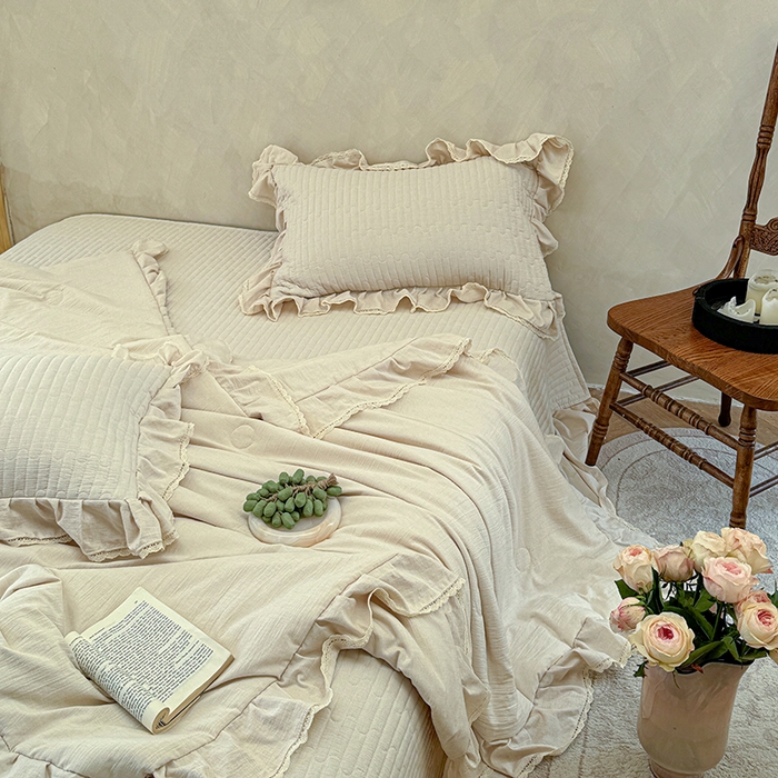 91家纺网 家纺一手货源 找家纺 孑寐家纺 2026新款色织棉麻多功能夏被夏凉被空调被床盖四件套 色织棉麻-麻本色