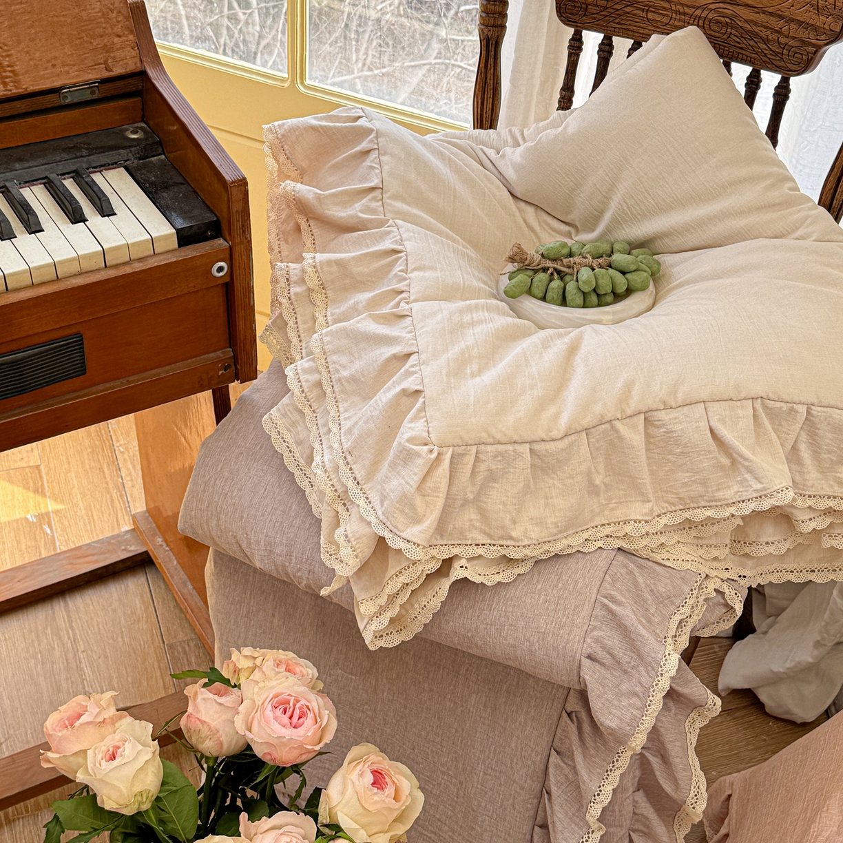 91家纺网 家纺一手货源 找家纺 孑寐家纺 2026新款色织棉麻多功能夏被夏凉被空调被床盖四件套 组合图仅做展示不可下单