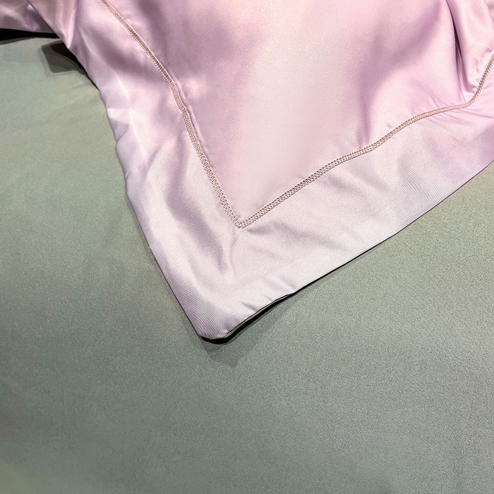 91家纺网 家纺一手货源 找家纺 梵克保罗 2026新款水洗仿天丝数码凉感丝四件套 艾尼梦-粉紫