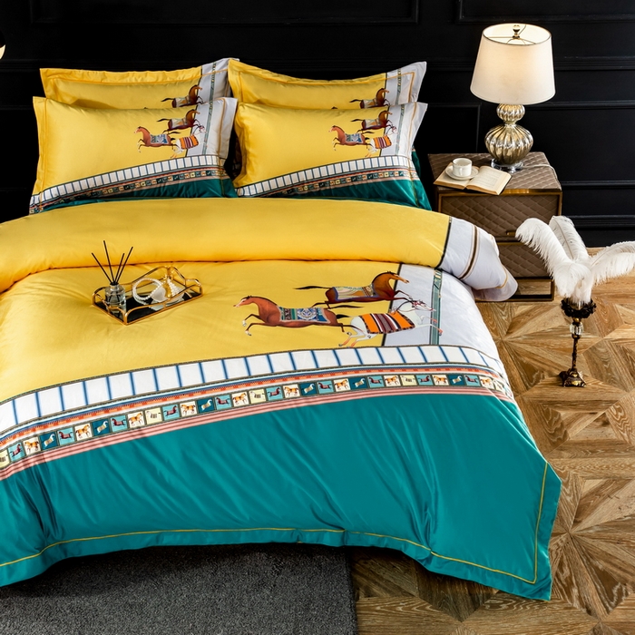 梵克保罗 2026新款水洗仿天丝数码凉感丝四件套 博睿