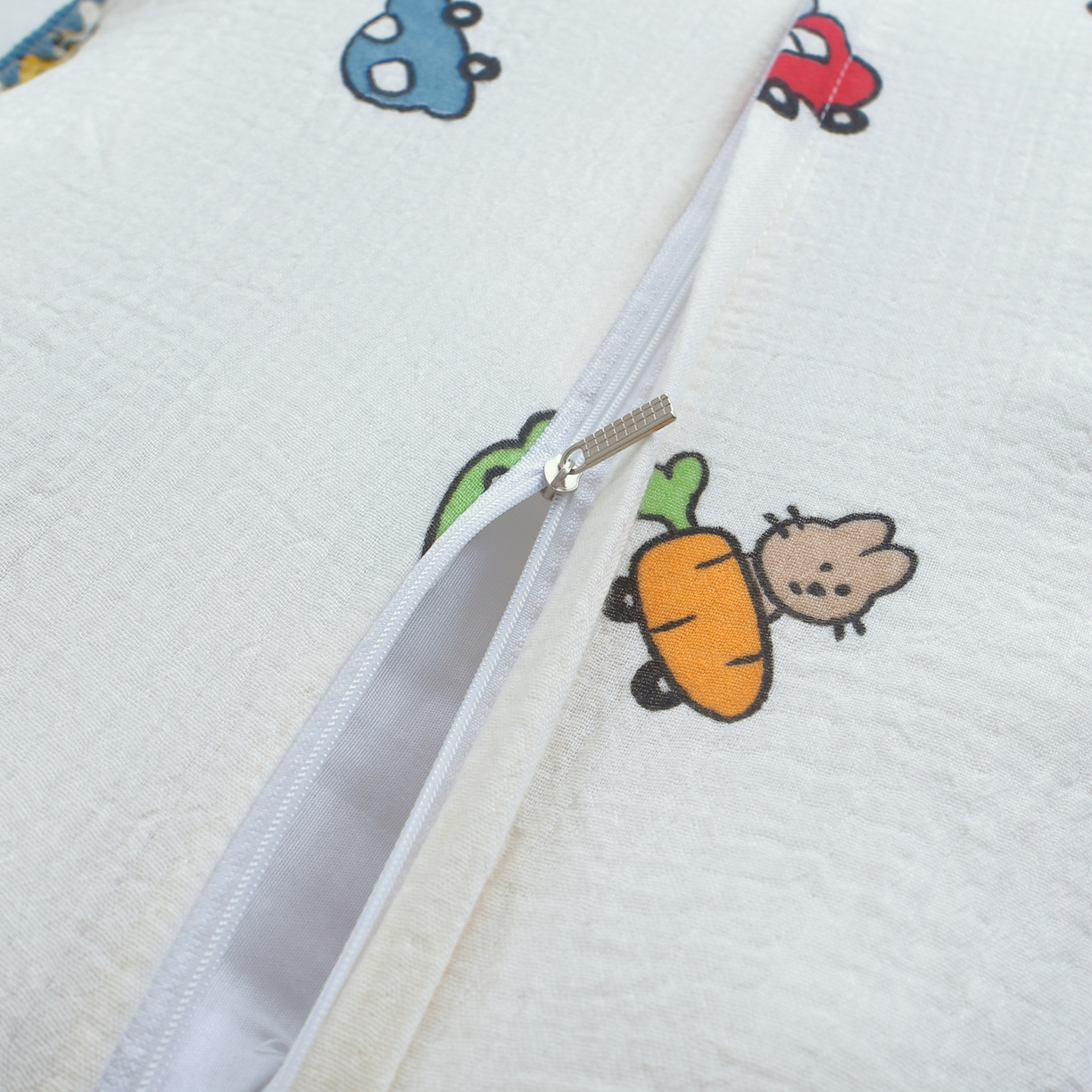 91家纺网 家纺一手货源 找家纺 兄弟坊 2026新款全棉皱皱纱枕套枕头婴儿枕幼儿园枕学生枕宝宝枕套枕芯 小汽车