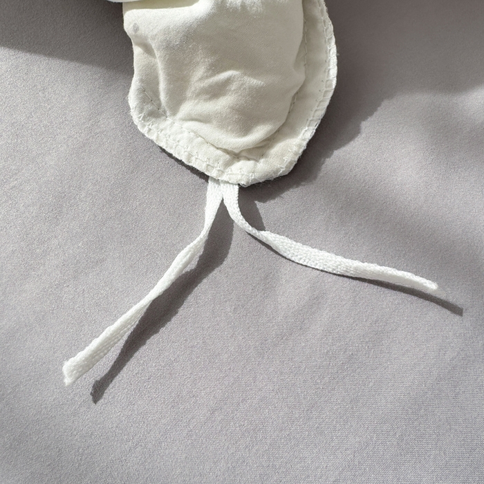 91家纺网 家纺一手货源 找家纺 睡美美家纺 2026新款A类古法水洗棉法式花边四件套 梦幻灰