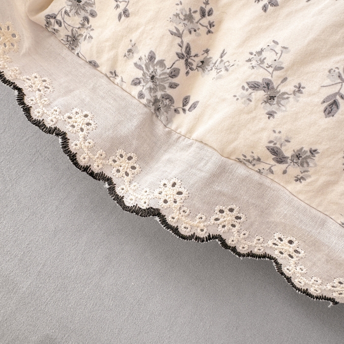 91家纺网 家纺一手货源 找家纺 睡美美家纺 2026新款A类古法水洗棉法式花边四件套 青花瓷