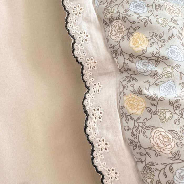 91家纺网 家纺一手货源 找家纺 睡美美家纺 2026新款A类古法水洗棉法式花边四件套 森屿