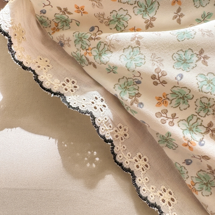 91家纺网 家纺一手货源 找家纺 睡美美家纺 2026新款A类古法水洗棉法式花边四件套 春野