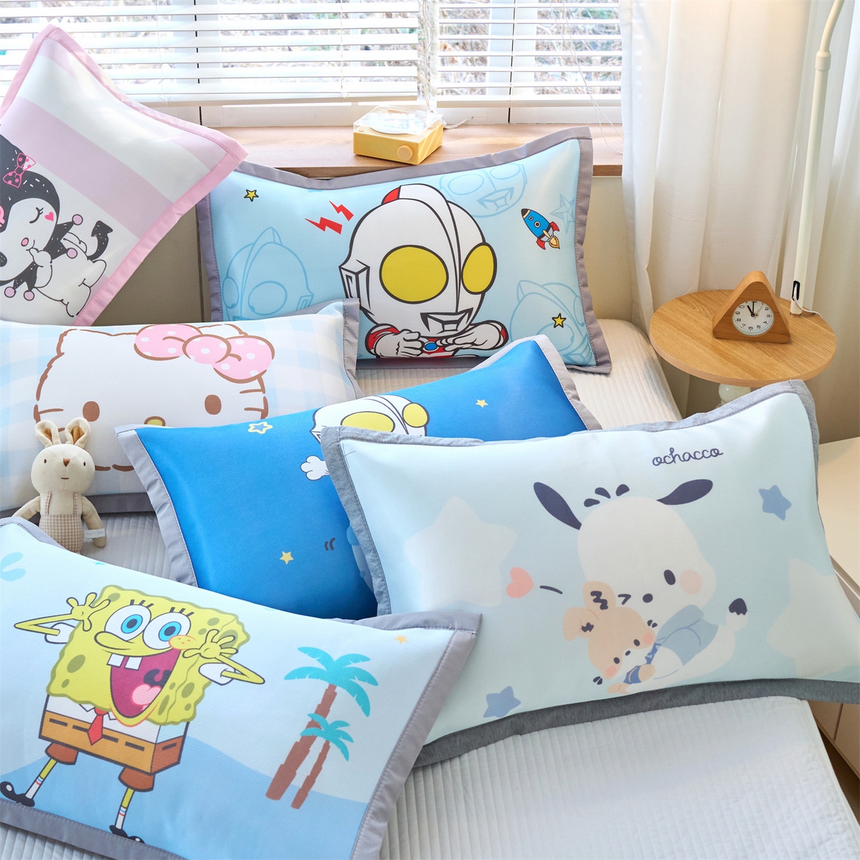 91家纺网 家纺一手货源 找家纺 （总）兄弟坊 2026新款正版授权卡通儿童冰丝枕套枕头枕芯午睡枕卡通枕套