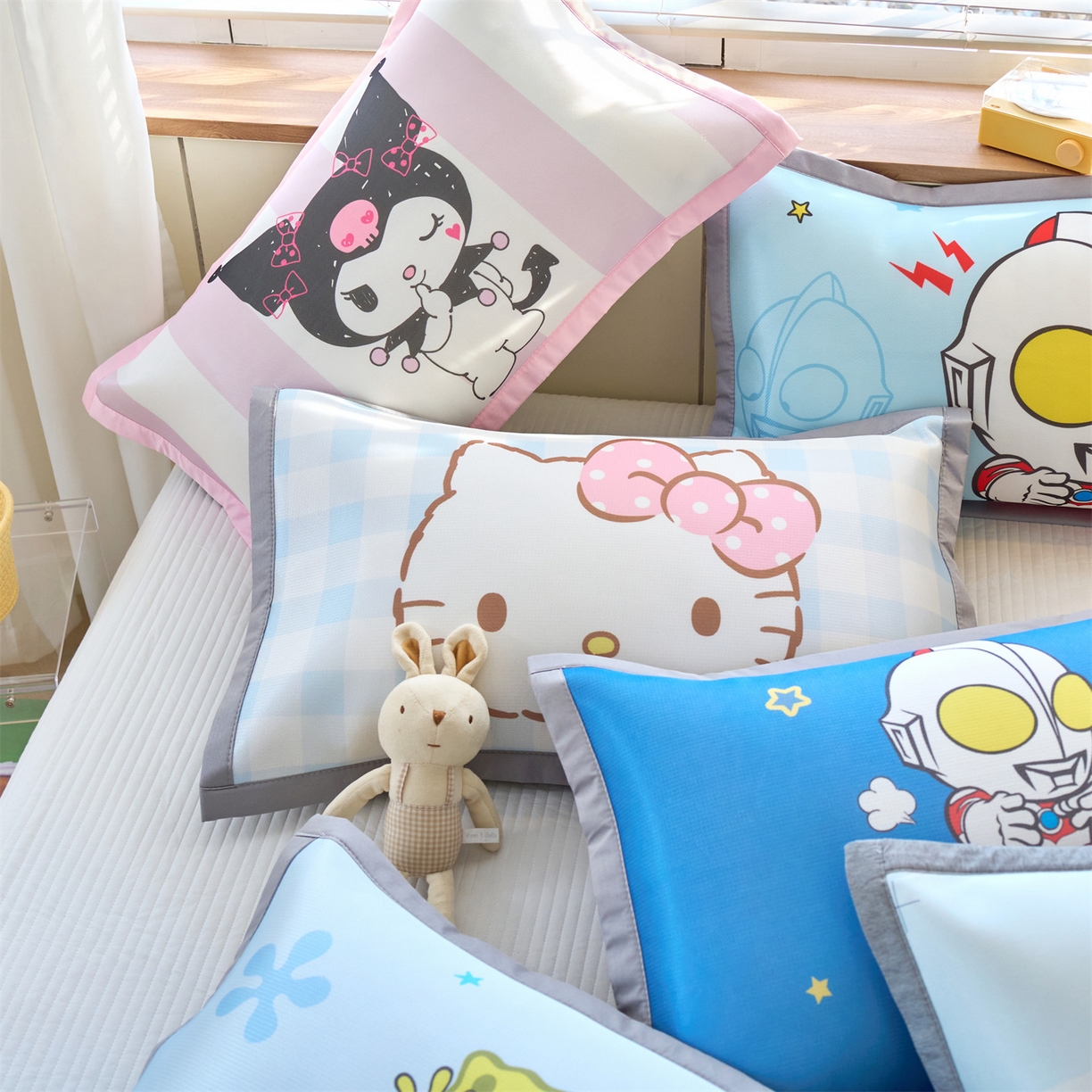 91家纺网 家纺一手货源 找家纺 兄弟坊 2026新款正版授权卡通儿童冰丝枕套枕头枕芯午睡枕卡通枕套 组合图仅供展示不可下单