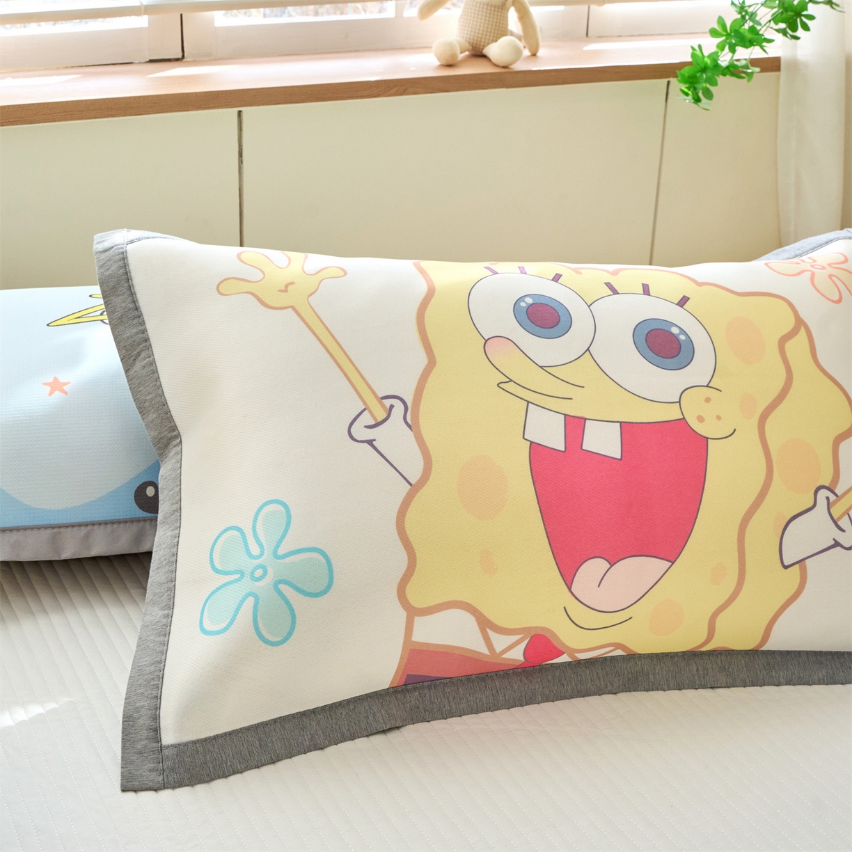 91家纺网 家纺一手货源 找家纺 兄弟坊 2026新款正版授权卡通儿童冰丝枕套枕头枕芯午睡枕卡通枕套 贝壳海绵