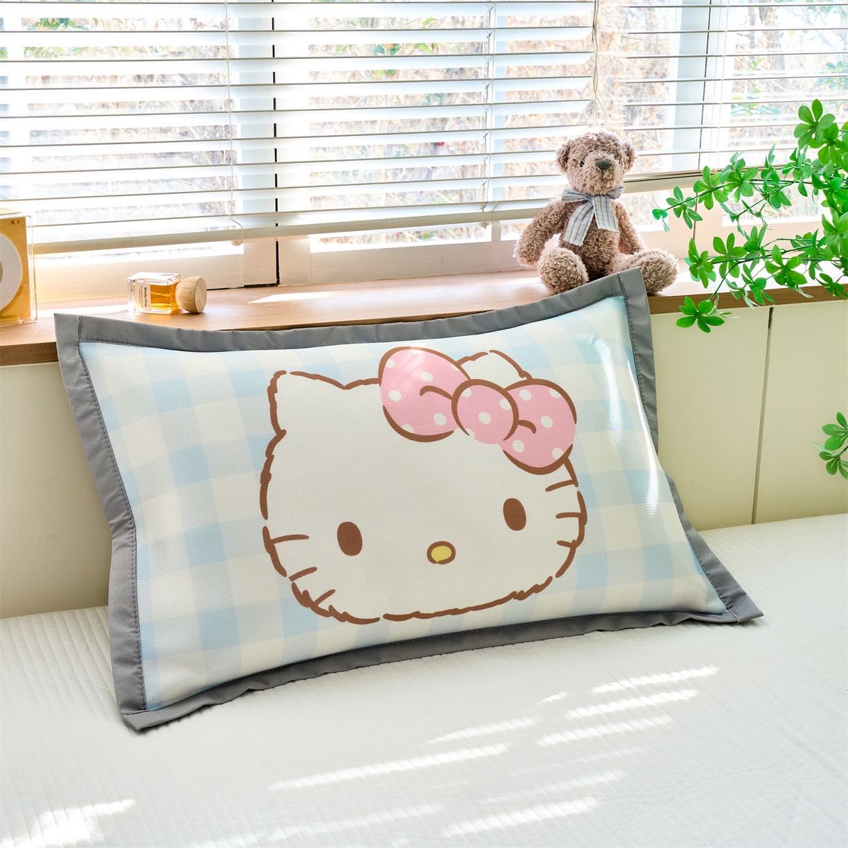 兄弟坊 2026新款正版授权卡通儿童冰丝枕套枕头枕芯午睡枕卡通枕套 大头凯蒂