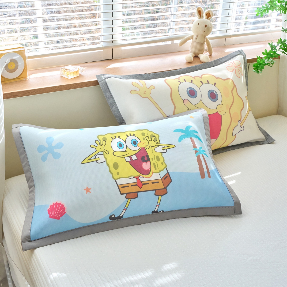 91家纺网 家纺一手货源 找家纺 兄弟坊 2026新款正版授权卡通儿童冰丝枕套枕头枕芯午睡枕卡通枕套 贝壳海绵