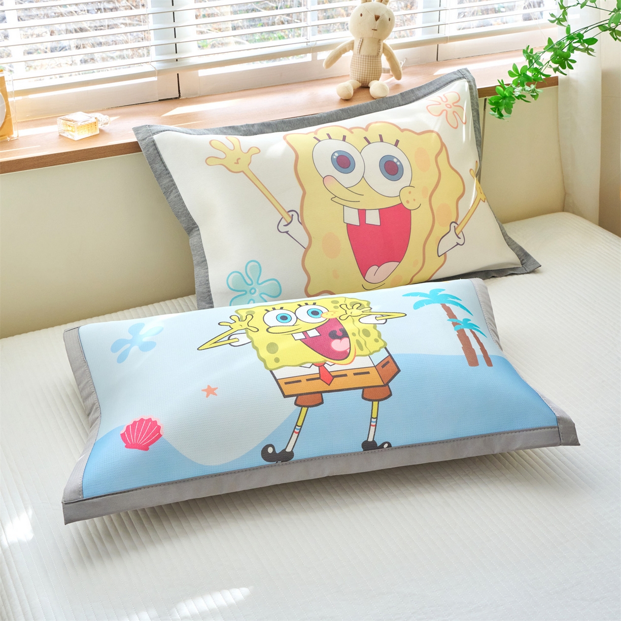 91家纺网 家纺一手货源 找家纺 兄弟坊 2026新款正版授权卡通儿童冰丝枕套枕头枕芯午睡枕卡通枕套 贝壳海绵
