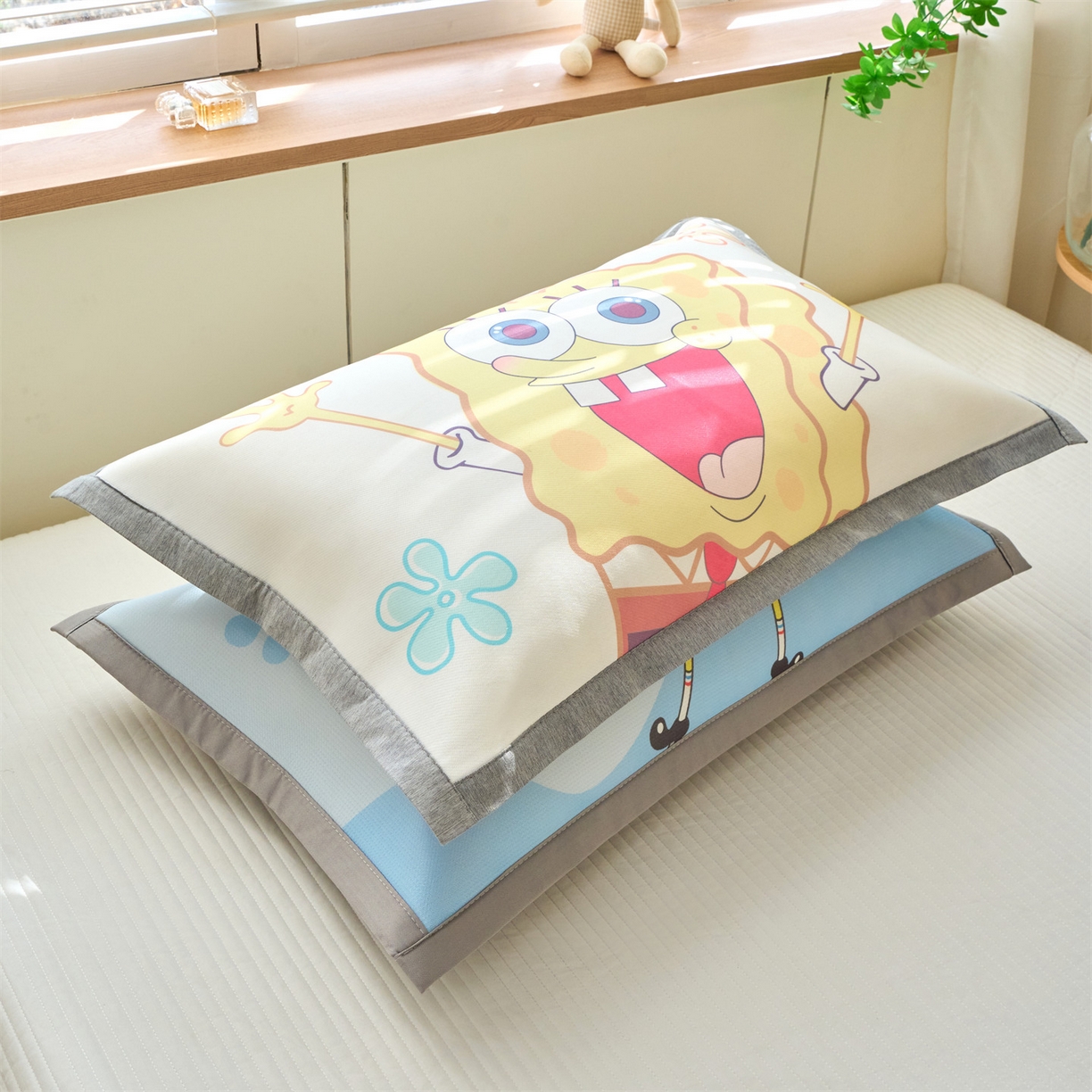 91家纺网 家纺一手货源 找家纺 兄弟坊 2026新款正版授权卡通儿童冰丝枕套枕头枕芯午睡枕卡通枕套 乐天海绵