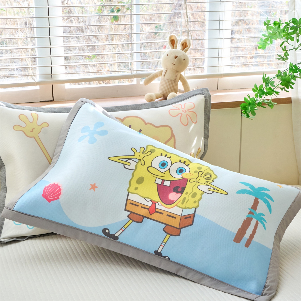 91家纺网 家纺一手货源 找家纺 兄弟坊 2026新款正版授权卡通儿童冰丝枕套枕头枕芯午睡枕卡通枕套 贝壳海绵
