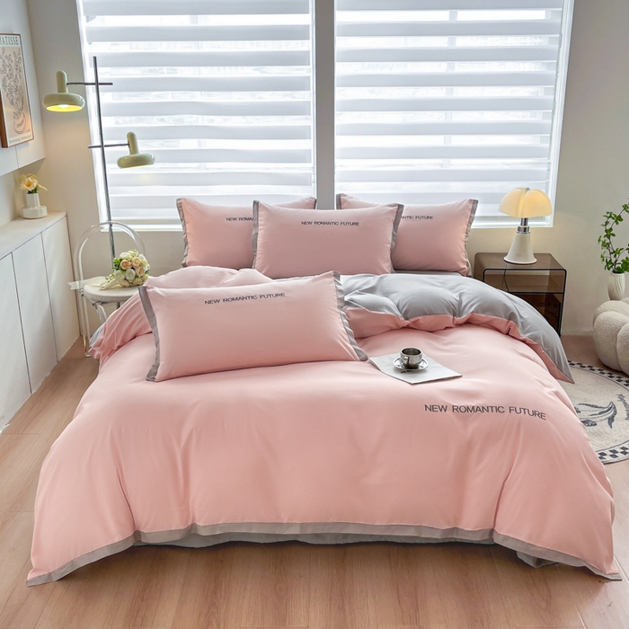 91家纺网 家纺一手货源 找家纺 （总）花愿（原花纪） 2026新款加密水洗棉刺绣四件套-米兰