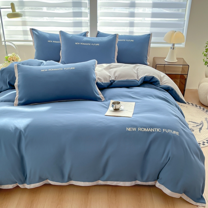 91家纺网 家纺一手货源 找家纺 （总）花愿（原花纪） 2026新款加密水洗棉刺绣四件套-米兰