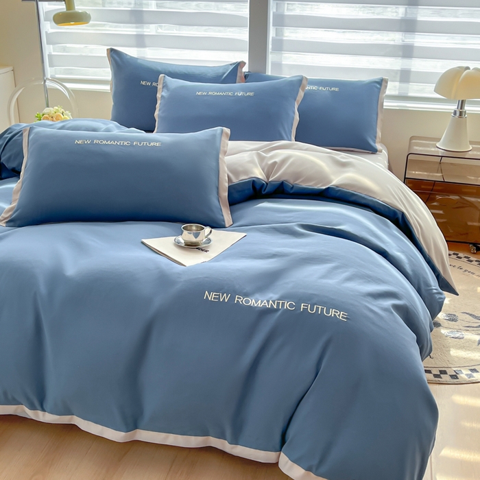 91家纺网 家纺一手货源 找家纺 （总）花愿（原花纪） 2026新款加密水洗棉刺绣四件套-米兰