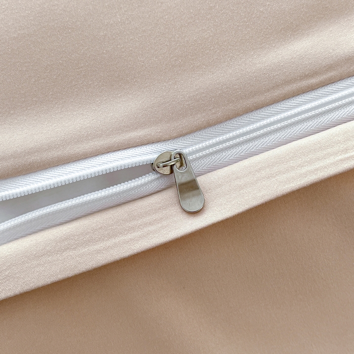 91家纺网 家纺一手货源 找家纺 花愿（原花纪） 2026新款加密水洗棉刺绣四件套-米兰 米兰-奶昔白+奶茶