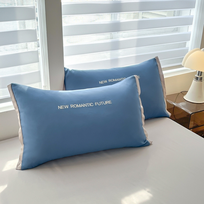 91家纺网 家纺一手货源 找家纺 花愿（原花纪） 2026新款加密水洗棉刺绣四件套-米兰 米兰-宾利蓝+山灰