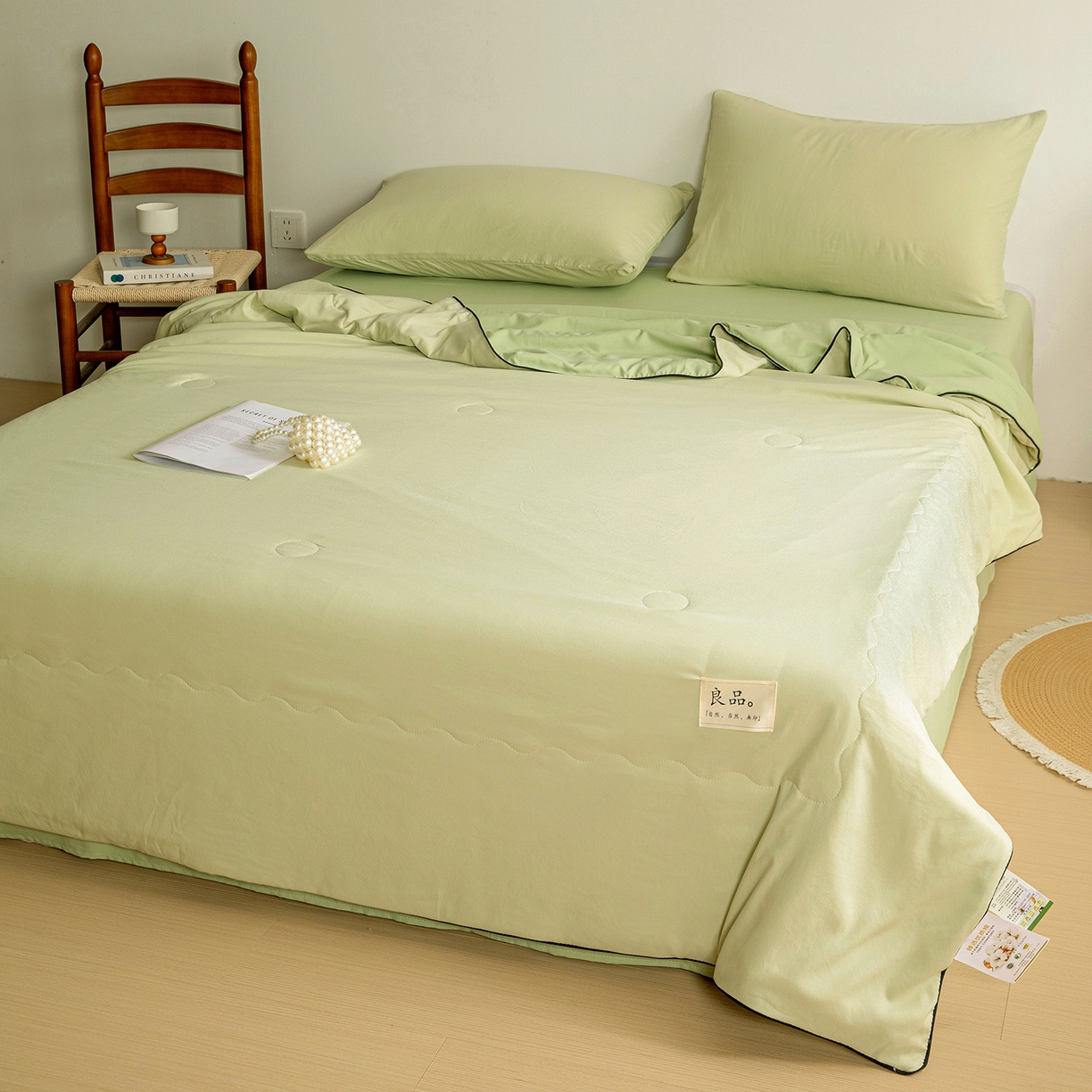 91家纺网 家纺一手货源 找家纺 （总）易展家居 2026新款水洗棉新疆棉花夏被-嵌绳款