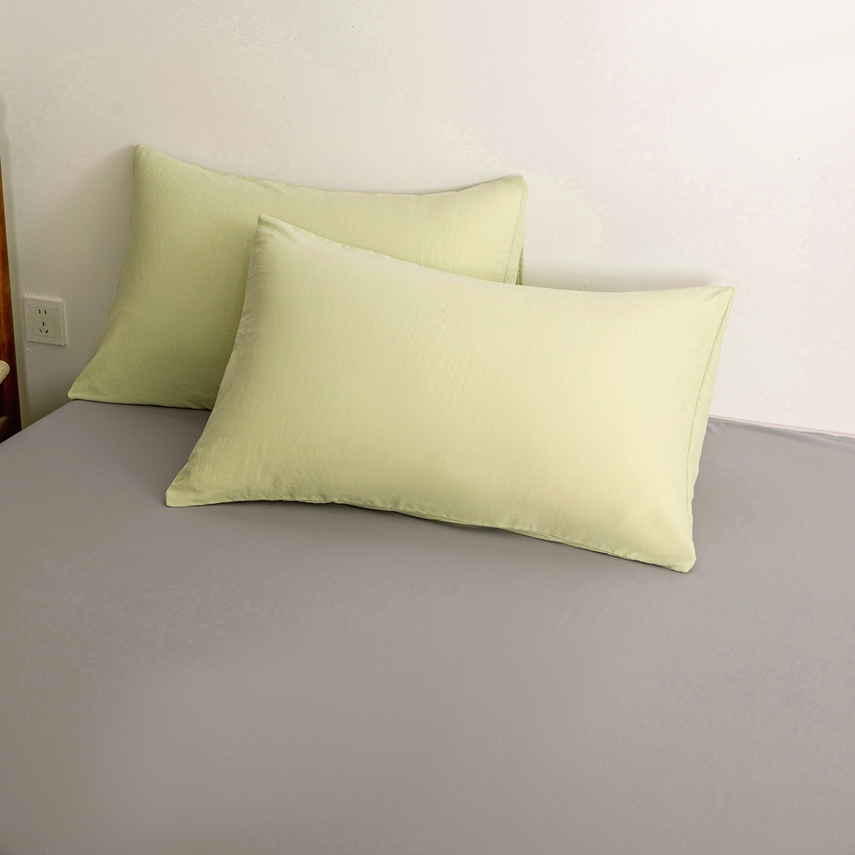 91家纺网 家纺一手货源 找家纺 易展家居 2026新款水洗棉新疆棉花夏被-嵌绳款 嵌绳-薄荷绿+浅灰