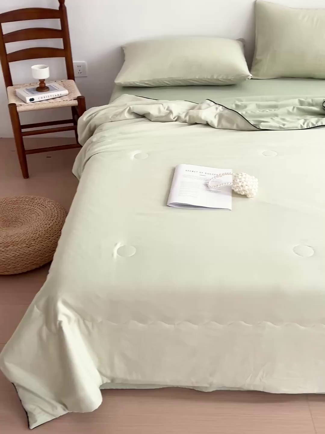 91家纺网 家纺一手货源 找家纺 （总）易展家居 2026新款水洗棉新疆棉花夏被-嵌绳款