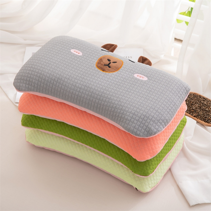 91家纺网 家纺一手货源 找家纺 （总）仁宇枕业 2026新款新品凉豆豆荞麦枕头卡皮巴拉夏季儿童荞麦枕芯