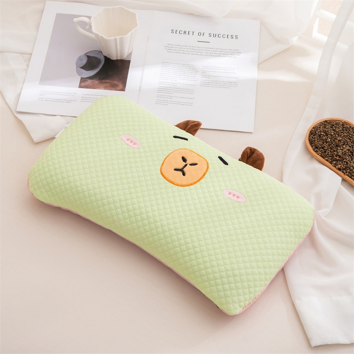 91家纺网 家纺一手货源 找家纺 （总）仁宇枕业 2026新款新品凉豆豆荞麦枕头卡皮巴拉夏季儿童荞麦枕芯