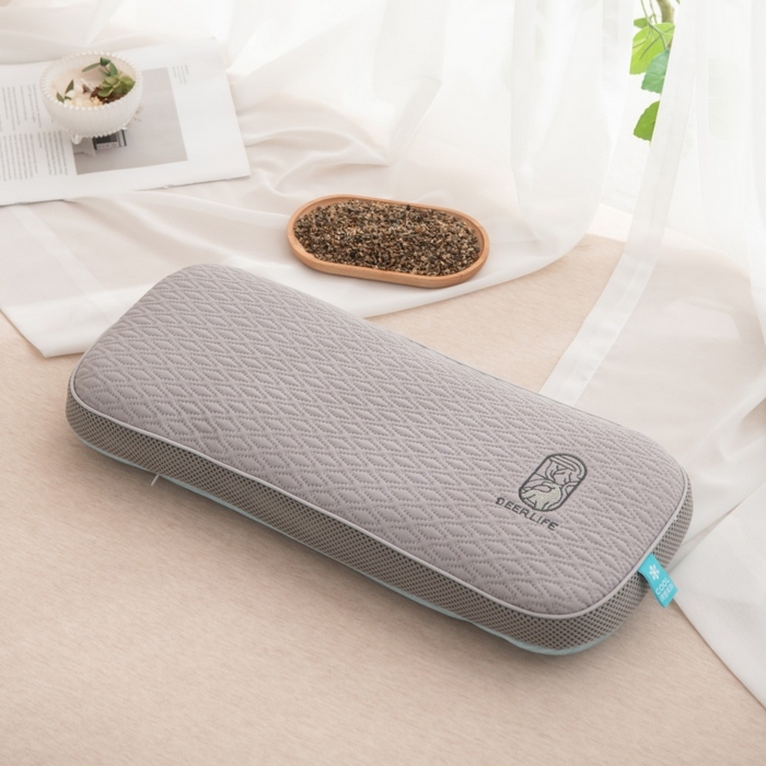 91家纺网 家纺一手货源 找家纺 （总）仁宇枕业 2026新款新品清凉夏季凉豆豆一鹿有你系列骨头护颈头枕腰枕荞麦枕头枕芯