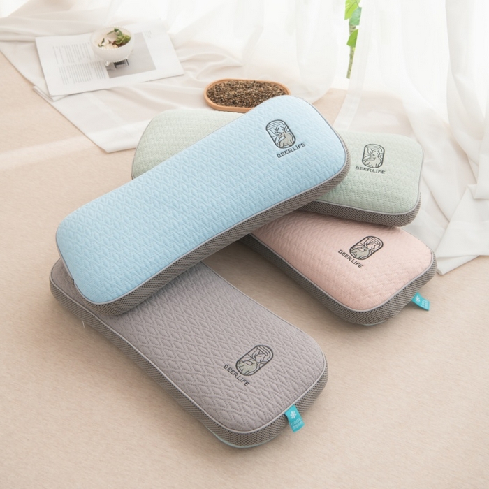 91家纺网 家纺一手货源 找家纺 （总）仁宇枕业 2026新款新品清凉夏季凉豆豆一鹿有你系列骨头护颈头枕腰枕荞麦枕头枕芯