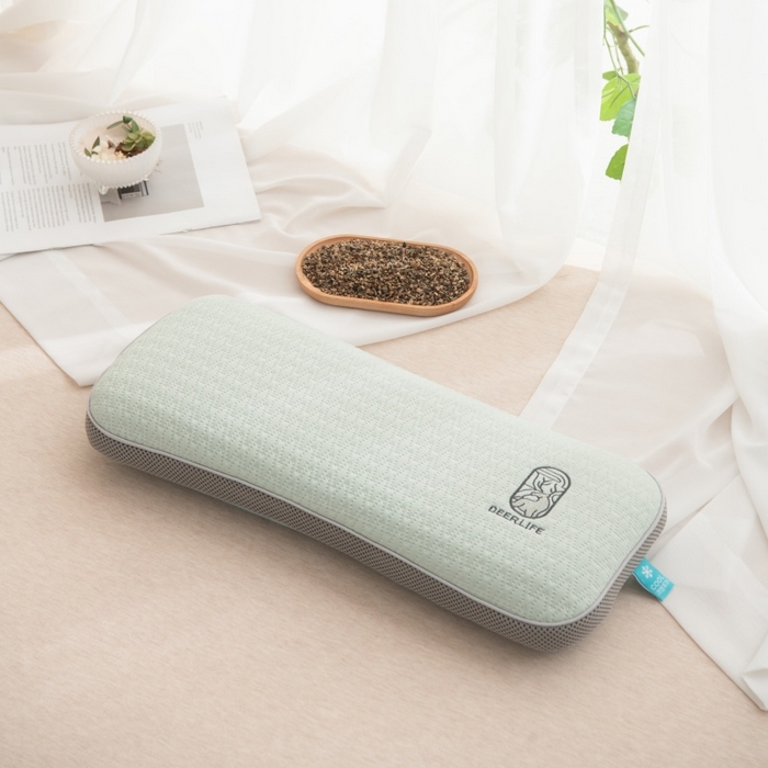 91家纺网 家纺一手货源 找家纺 （总）仁宇枕业 2026新款新品清凉夏季凉豆豆一鹿有你系列骨头护颈头枕腰枕荞麦枕头枕芯