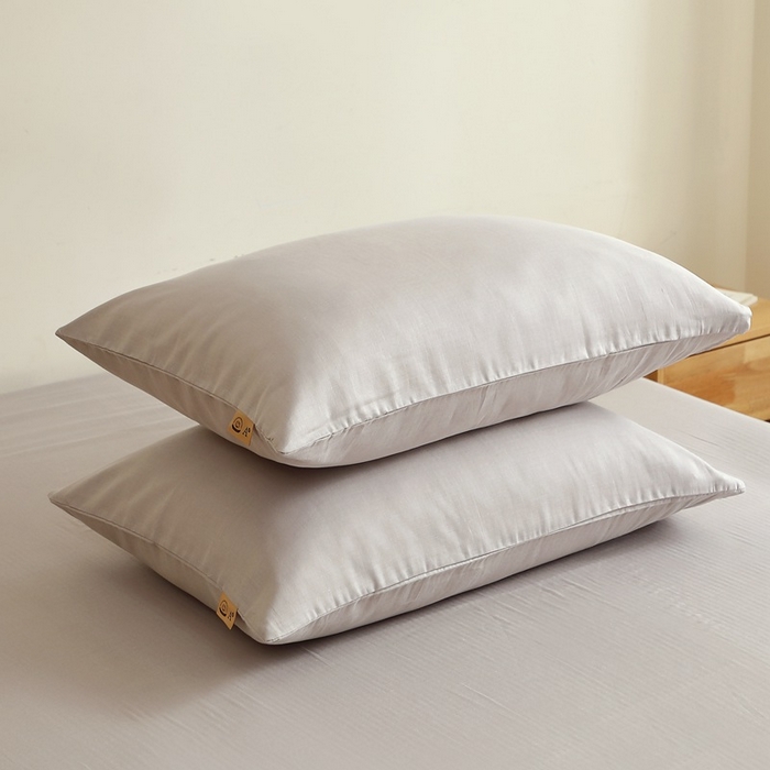 91家纺网 家纺一手货源 找家纺 晶缦家纺 2026新款纯棉纯色A类全棉双层纱单品枕套枕套单件单枕套（水洗预处理）-觅琳系列 觅琳-暖藕灰