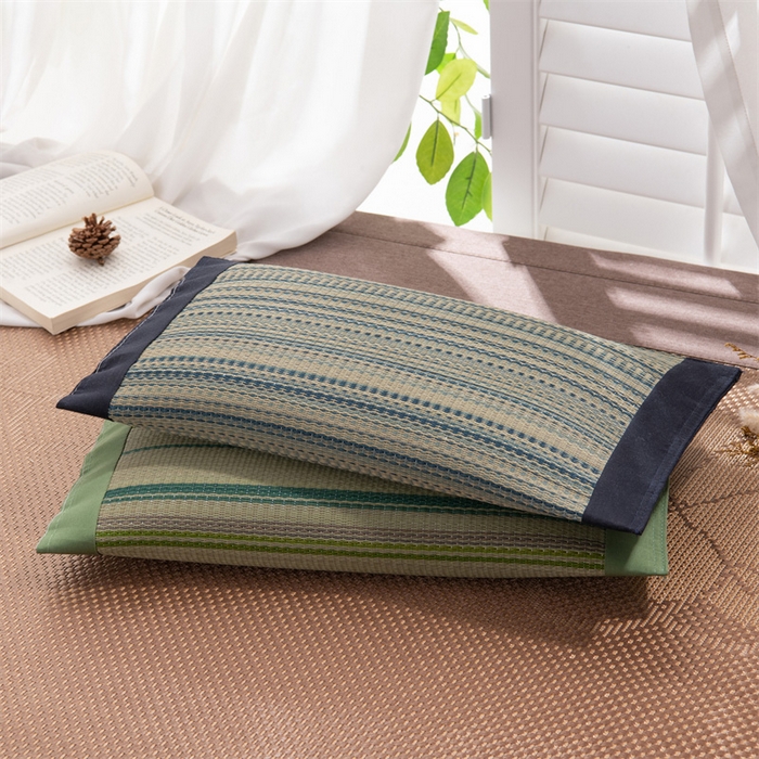 91家纺网 家纺一手货源 找家纺 （总）仁宇枕业 2026新款新品清爽夏凉透气吸湿排汗枕天然蔺草宫廷系列抱睡枕头枕芯