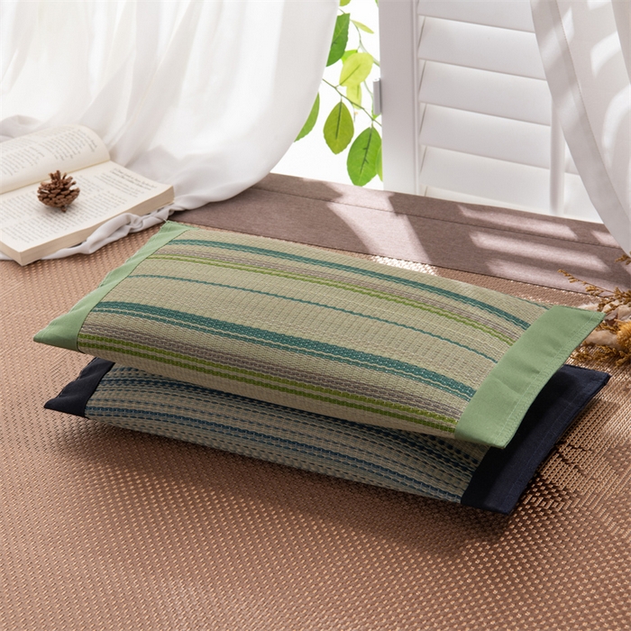 91家纺网 家纺一手货源 找家纺 （总）仁宇枕业 2026新款新品清爽夏凉透气吸湿排汗枕天然蔺草宫廷系列抱睡枕头枕芯