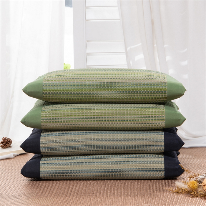 91家纺网 家纺一手货源 找家纺 （总）仁宇枕业 2026新款新品清爽夏凉透气吸湿排汗枕天然蔺草宫廷系列抱睡枕头枕芯