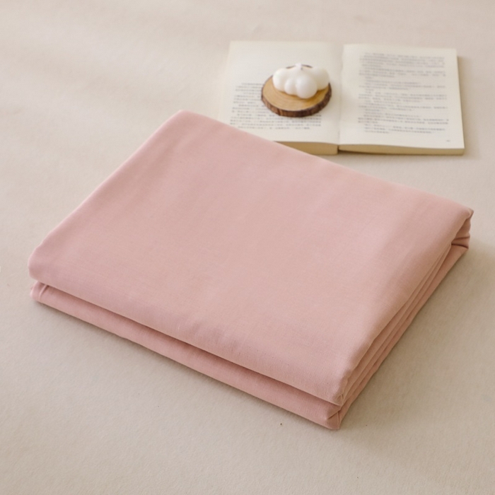 91家纺网 家纺一手货源 找家纺 （总）晶缦家纺 2026新款纯棉纯色A类全棉双层纱单品床单床单单件单床单（水洗预处理）-觅琳系列