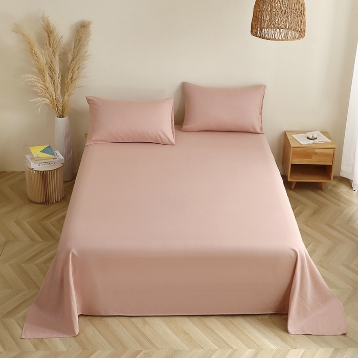 91家纺网 家纺一手货源 找家纺 （总）晶缦家纺 2026新款纯棉纯色A类全棉双层纱单品床单床单单件单床单（水洗预处理）-觅琳系列