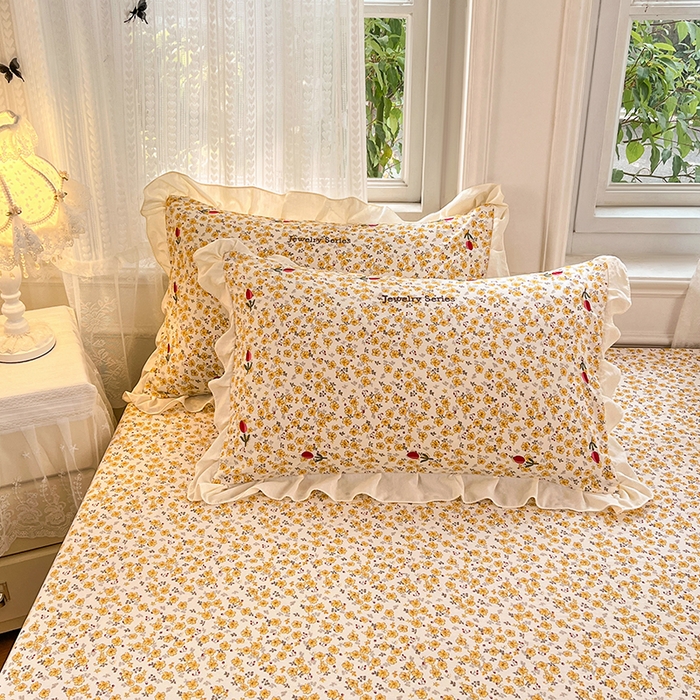 91家纺网 家纺一手货源 找家纺 （总）梦舒羽 2026新款A类云朵棉亲肤四季款刺绣床笠席梦思床罩全包床单三件套