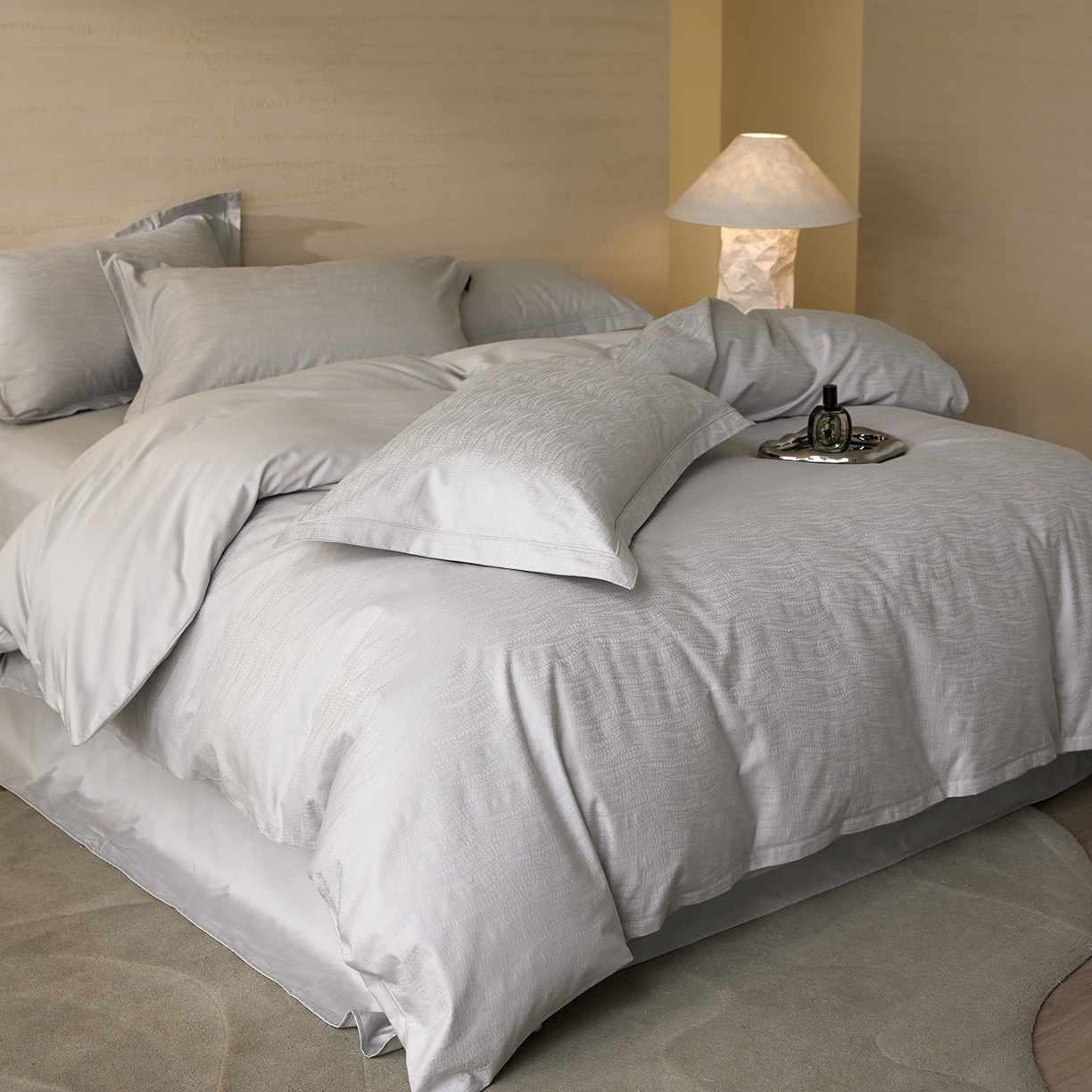 91家纺网 家纺一手货源 找家纺 （总）梧桐树 2026新款60支长绒棉提花高奢系列四件套