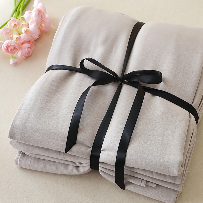 91家纺网 家纺一手货源 找家纺 晶缦家纺 2026新款纯棉纯色A类全棉双层纱单品床单床单单件单床单（水洗预处理）-觅琳系列 觅琳-暖藕灰