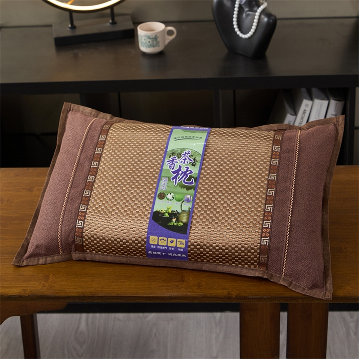 91家纺网 家纺一手货源 找家纺 （总）仁宇枕业 2026新款新品 夏季冰凉清凉藤席凉席花草荞麦枕头枕芯