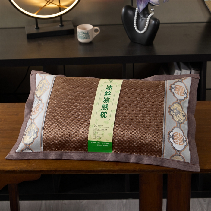91家纺网 家纺一手货源 找家纺 （总）仁宇枕业 2026新款新品 夏季冰凉清凉藤席凉席花草荞麦枕头枕芯
