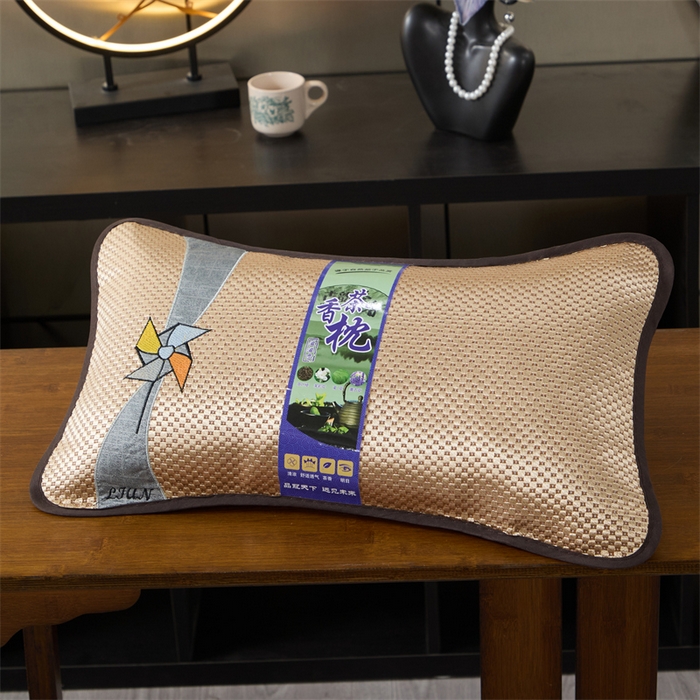 91家纺网 家纺一手货源 找家纺 （总）仁宇枕业 2026新款新品 夏季冰凉清凉藤席凉席花草荞麦枕头枕芯